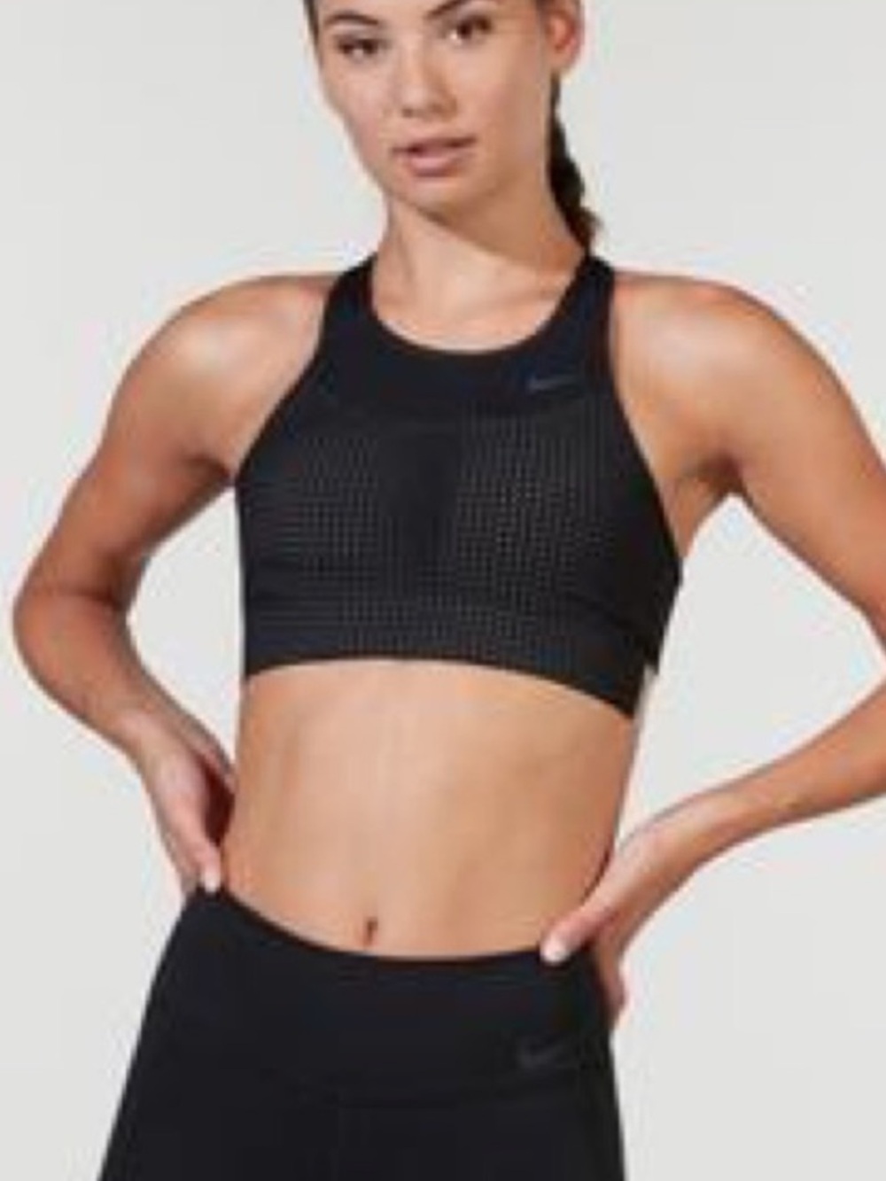 NIKE CLASSIC CROSS DRI FIT SUPPORT SPORTS BRA COLOR BLACK/SAND XS Perforated